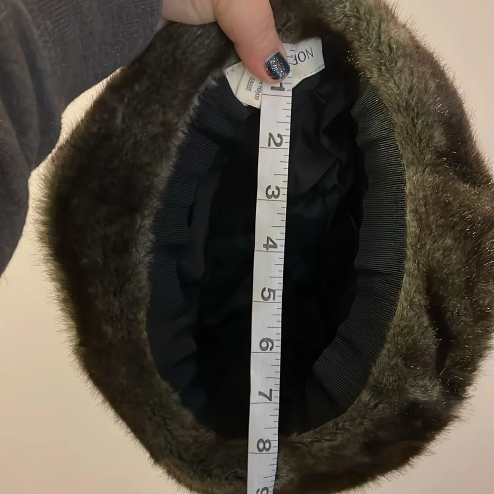 Nordstrom Vintage Made in Italy Puffer Faux Fur Bucket Hat OS